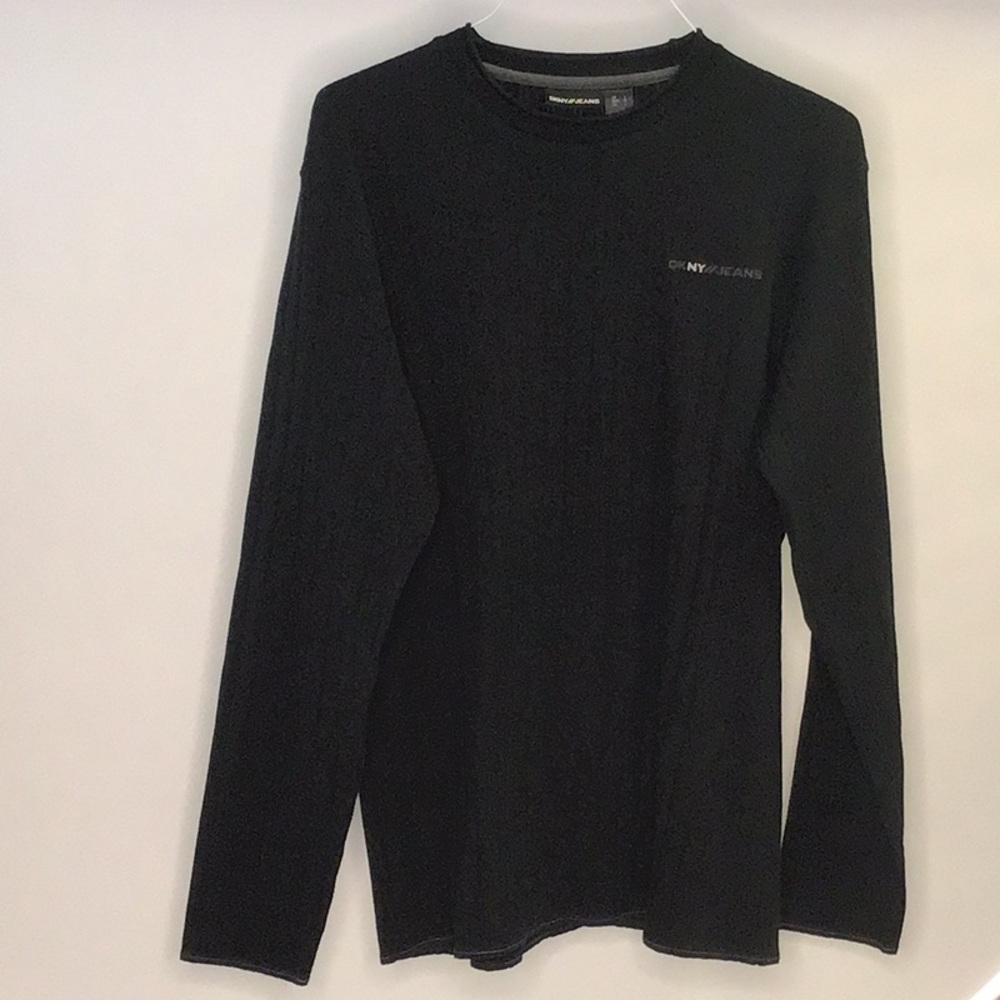 DKNY Jeans Mens Sweater Sz L Black